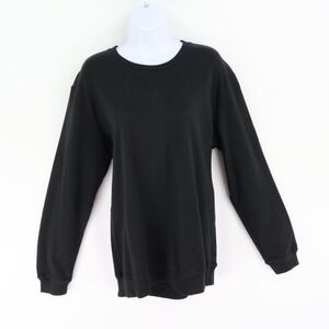 Nordstrom Goodlife Sweatshirt Pullover Womens L‎ Black Comfort Crew Neck NWT $98